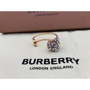 Burberry Gold Plated Daisy Crystal Open Cuff Bracelet